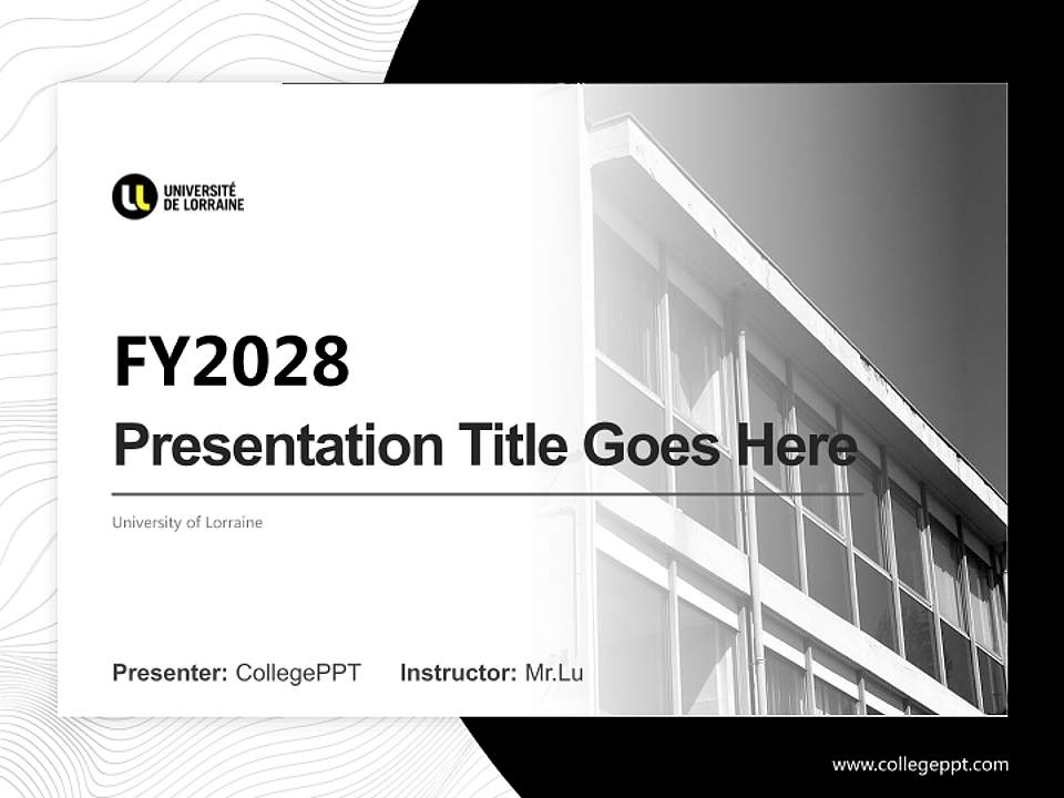University of Lorraine Academic Presentation/Research Findings Report PPT Template4:3 ratio PPT effect preview image5