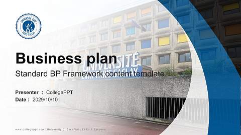 University of Évry Val d’Essonne Competition/Entrepreneurship Contest PPT Template
