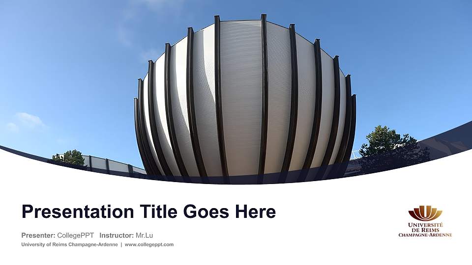 University of Reims Champagne-Ardenne Course/Courseware Creation PPT Template16:9 ratio PPT effect preview image