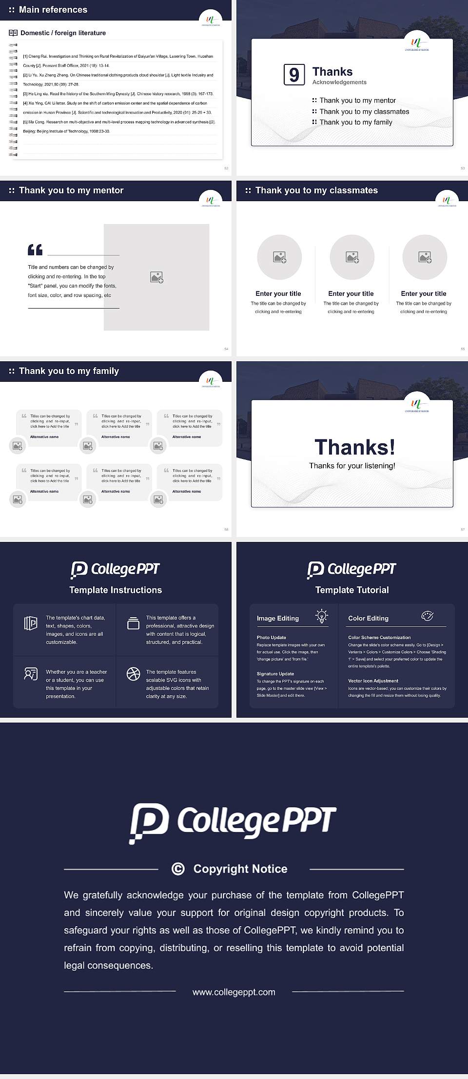 University of Artois Graduation Thesis Defense PPT Template4:3 ratio PPT effect preview image7