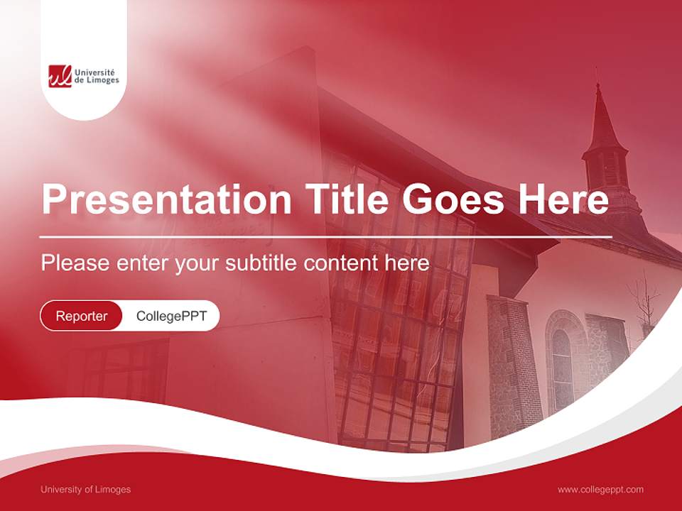 University of Limoges Lecture Sharing and Networking Event PPT Template4:3 ratio PPT effect preview image4