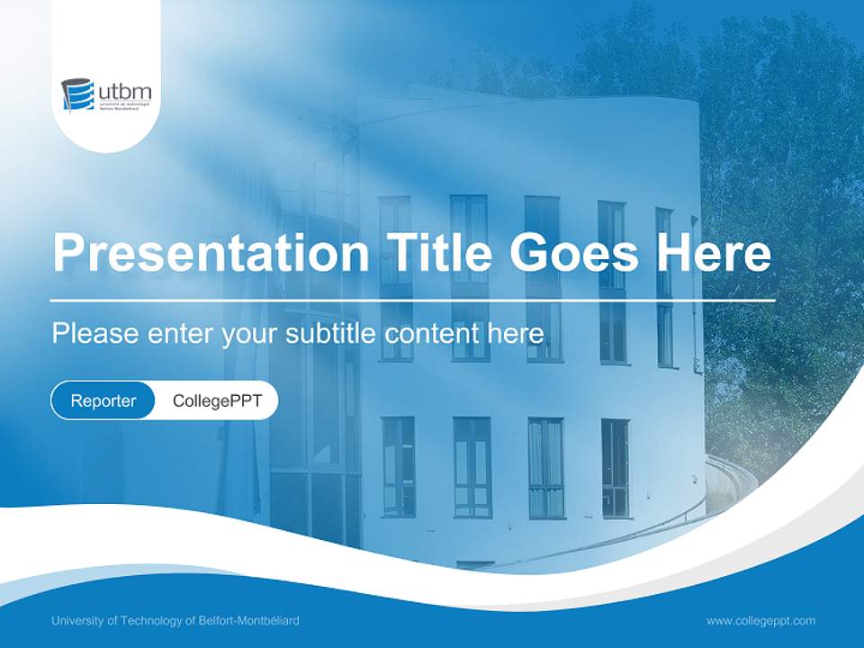 University of Technology of Belfort-Montbéliard Lecture Sharing and Networking Event PPT Template4:3 ratio PPT effect preview image4