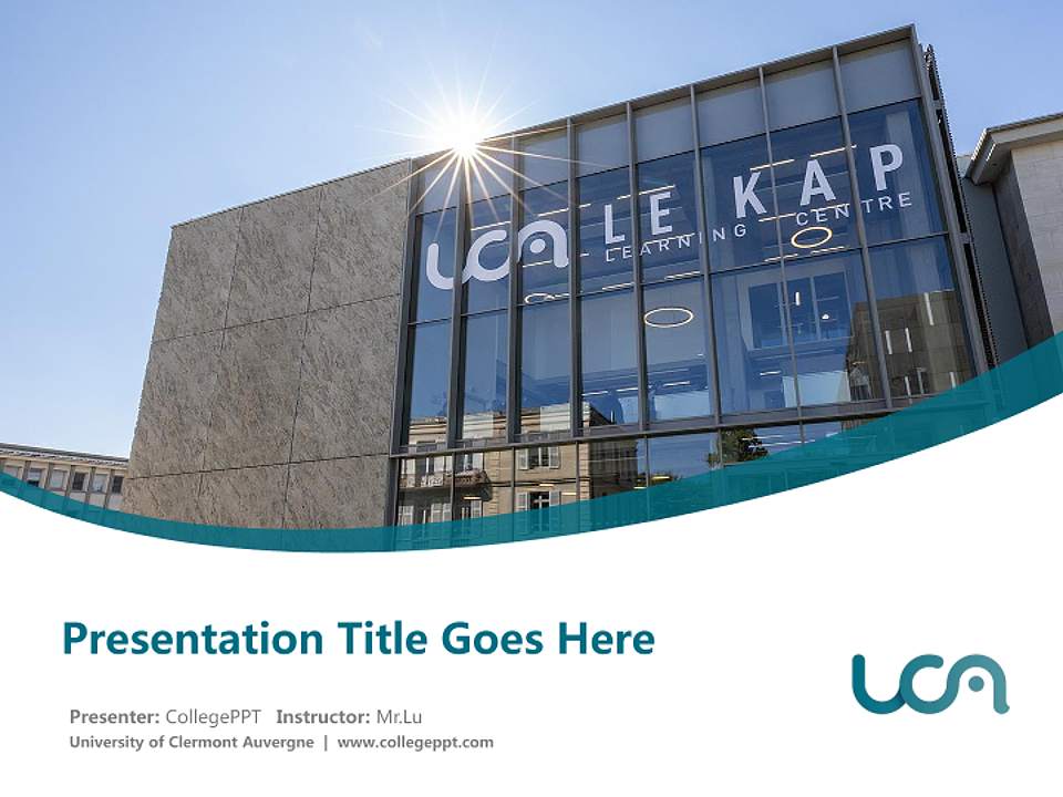 University of Clermont Auvergne Course/Courseware Creation PPT Template4:3 ratio PPT effect preview image5