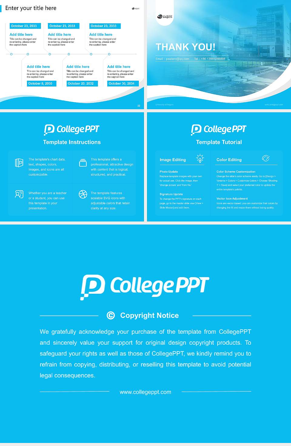 University of Angers Lecture Sharing and Networking Event PPT Template4:3 ratio PPT effect preview image4