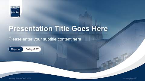 University of Picardy Jules Verne Lecture Sharing and Networking Event PPT Template