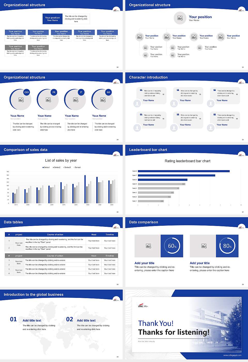 Paris-East Créteil University Academic Presentation/Research Findings Report PPT Template16:9 ratio PPT effect preview image4