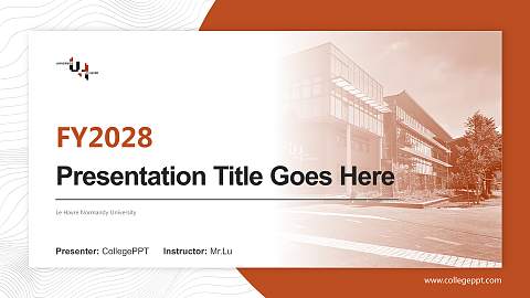 Le Havre Normandy University Academic Presentation/Research Findings Report PPT Template