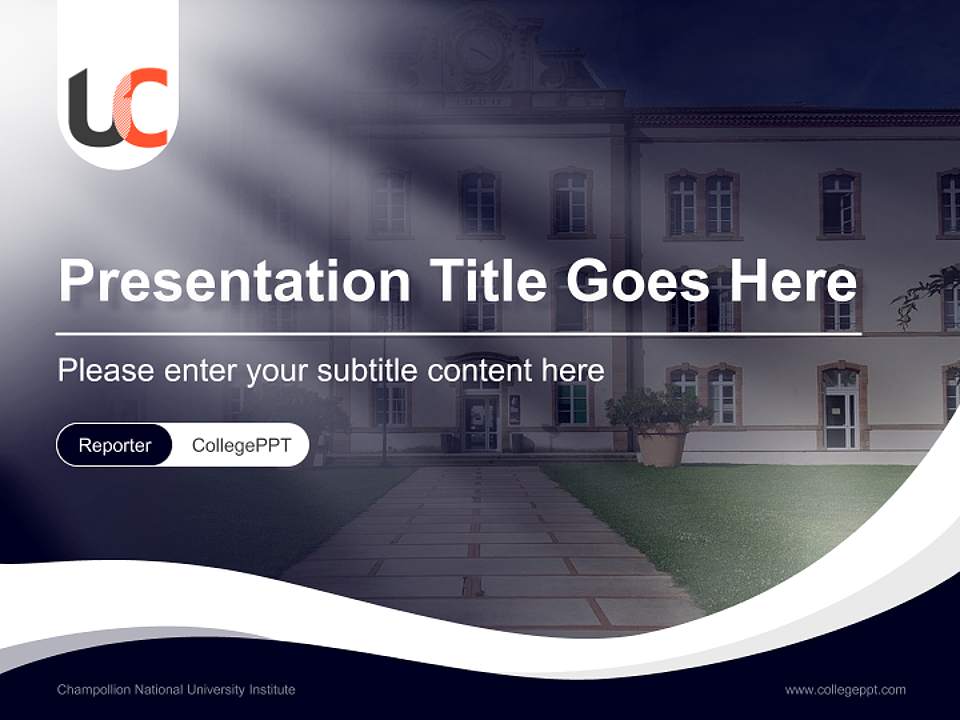Champollion National University Institute Lecture Sharing and Networking Event PPT Template4:3 ratio PPT effect preview image4