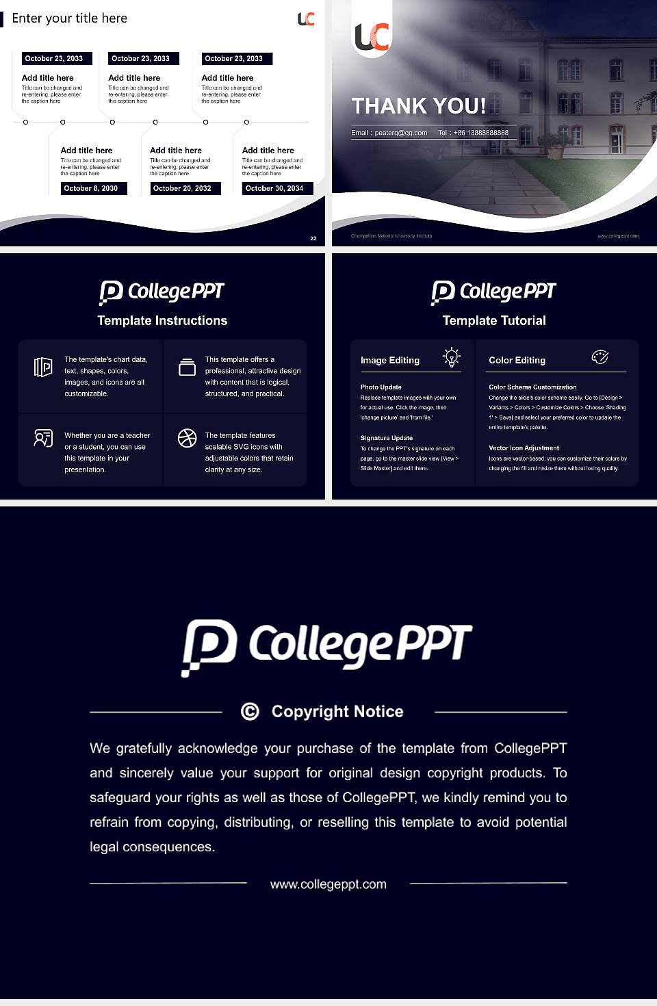 Champollion National University Institute Lecture Sharing and Networking Event PPT Template4:3 ratio PPT effect preview image4