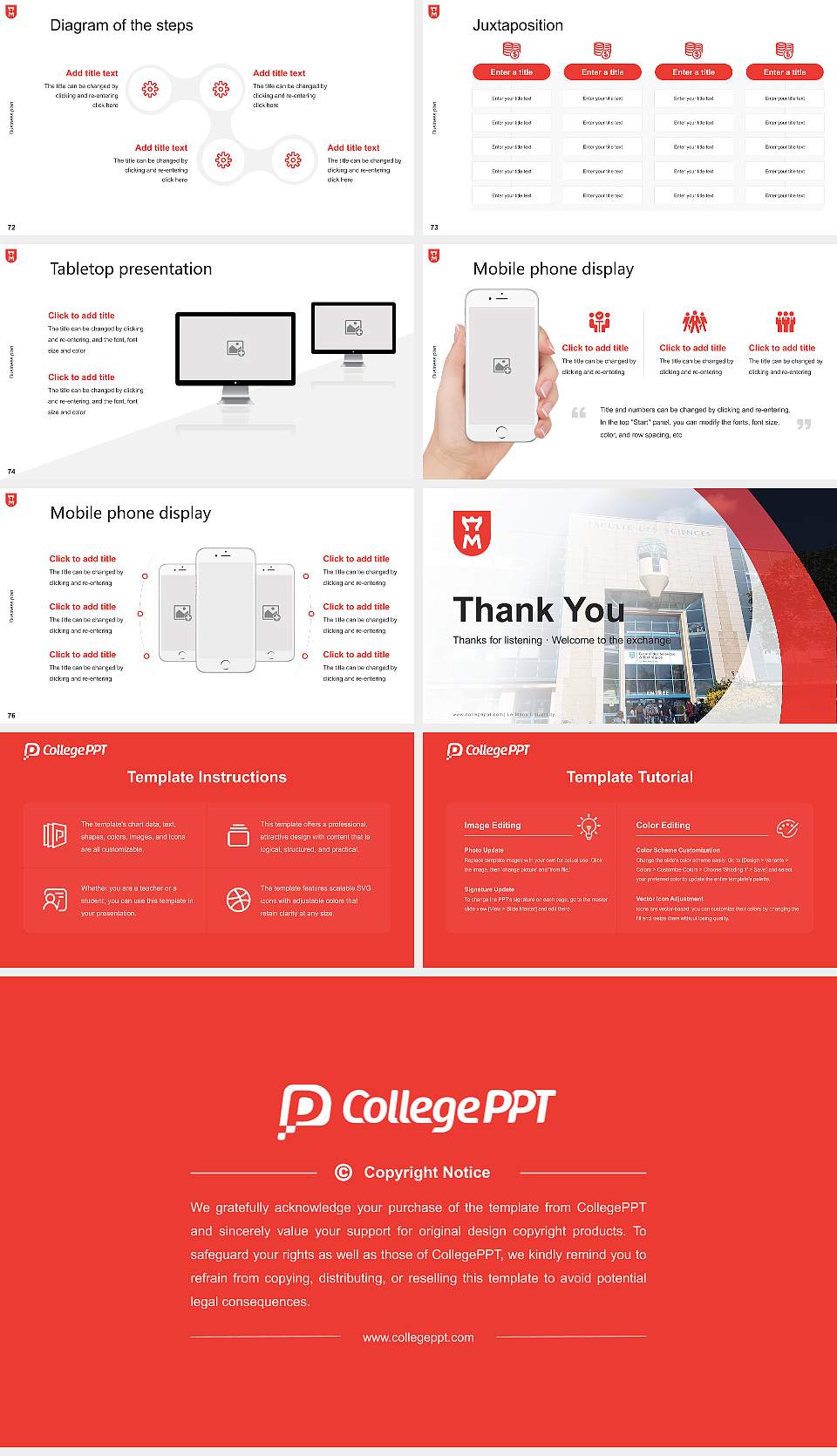 Le Mans University Competition/Entrepreneurship Contest PPT Template16:9 ratio PPT effect preview image9