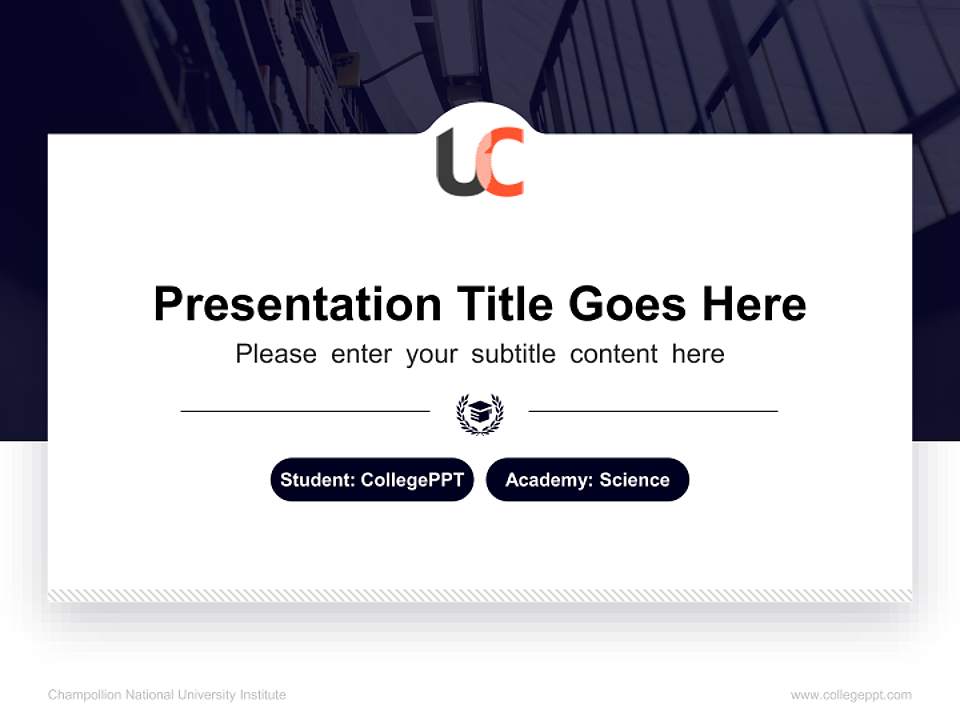 Champollion National University Institute National Scholarship Defense PPT Template4:3 ratio PPT effect preview image4