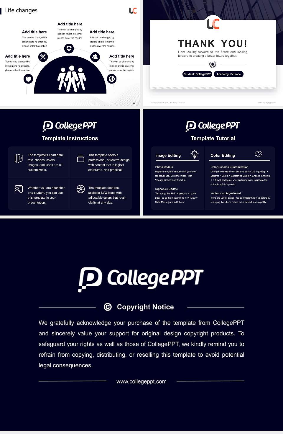 Champollion National University Institute National Scholarship Defense PPT Template4:3 ratio PPT effect preview image4