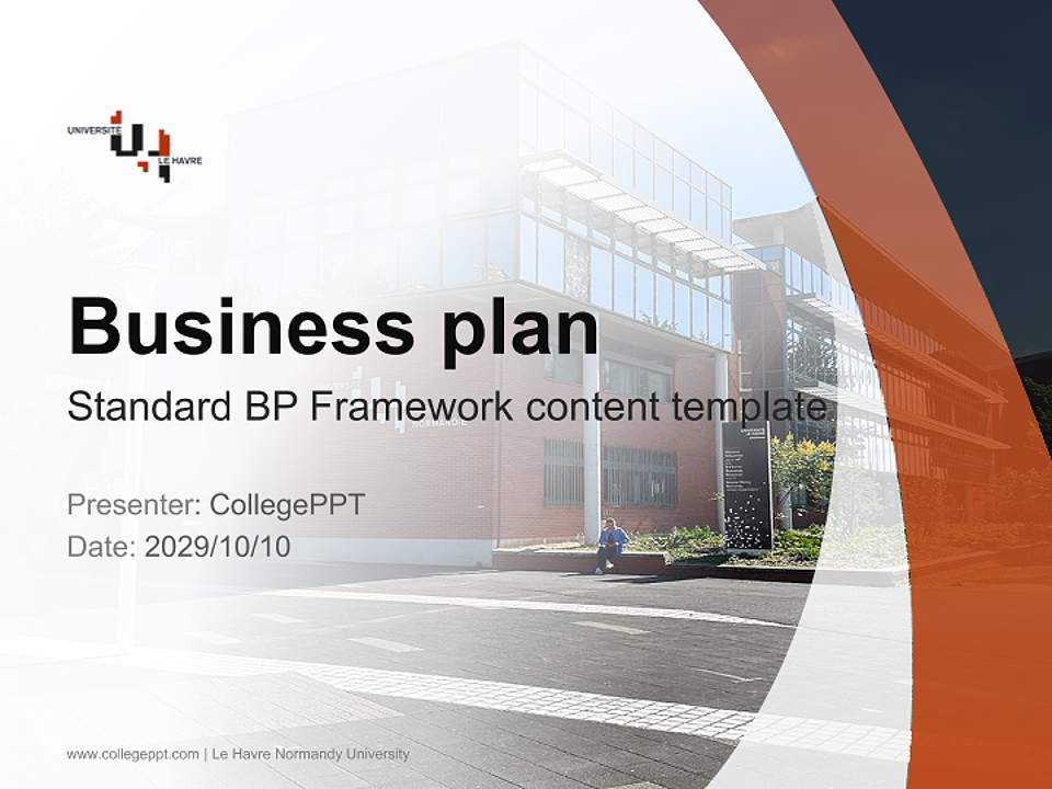 Le Havre Normandy University Competition/Entrepreneurship Contest PPT Template4:3 ratio PPT effect preview image9