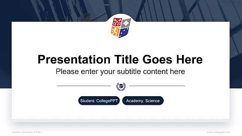 Catholic University of Lille National Scholarship Defense PPT Template
