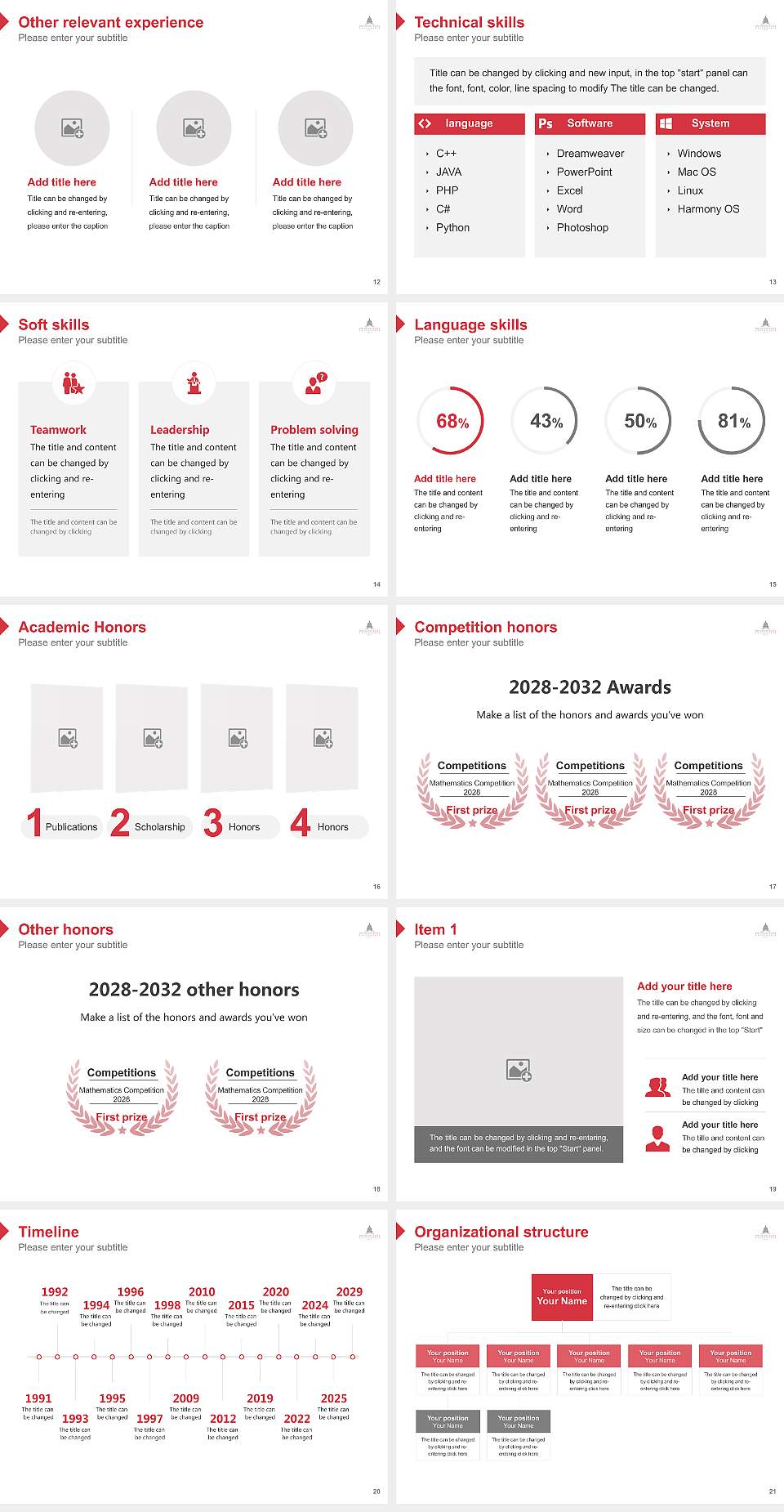 Panthéon-Assas University Resume PPT Template4:3 ratio PPT effect preview image3