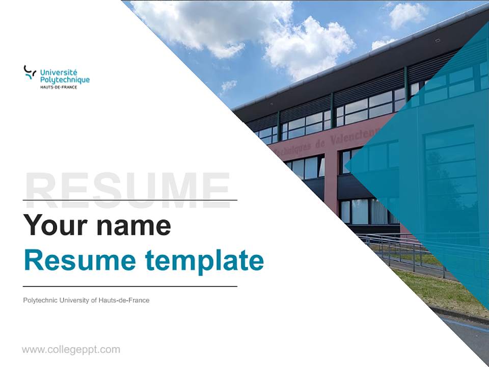 Polytechnic University of Hauts-de-France Resume PPT Template4:3 ratio PPT effect preview image5
