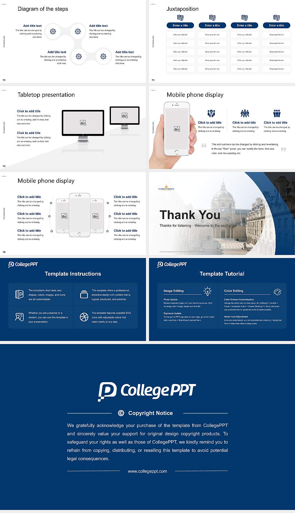 Panthéon-Sorbonne University Competition/Entrepreneurship Contest PPT Template16:9 ratio PPT effect preview image9