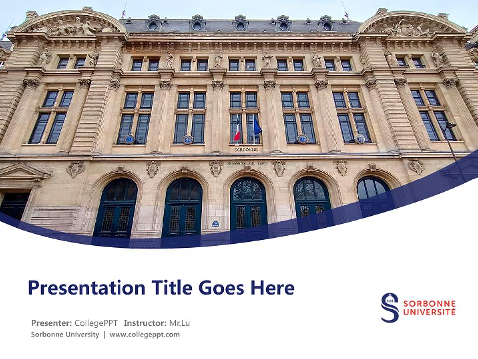 Sorbonne University Course/Courseware Creation PPT Template4:3 ratio PPT effect preview image5