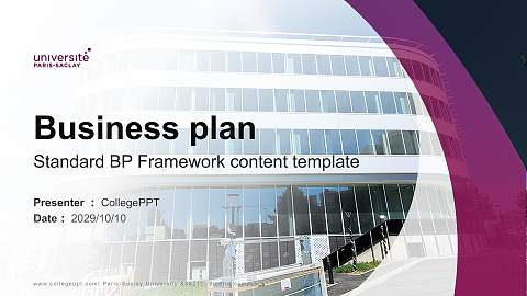 Paris-Saclay University – Bicêtre campus Competition/Entrepreneurship Contest PPT Template