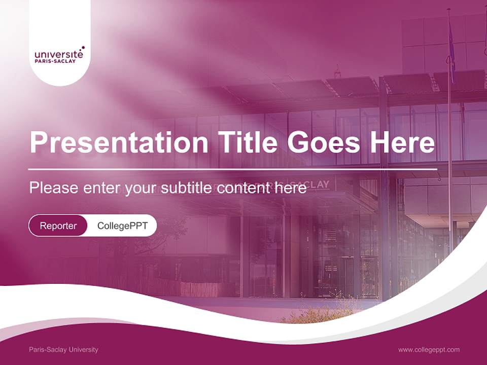 Paris-Saclay University Lecture Sharing and Networking Event PPT Template4:3 ratio PPT effect preview image4