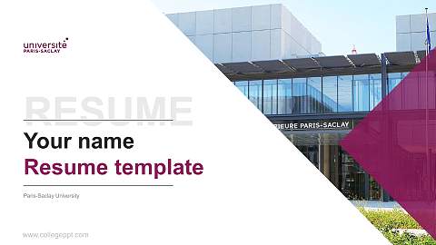 Paris-Saclay University Resume PPT Template