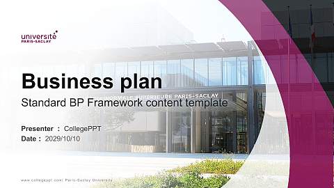Paris-Saclay University Competition/Entrepreneurship Contest PPT Template