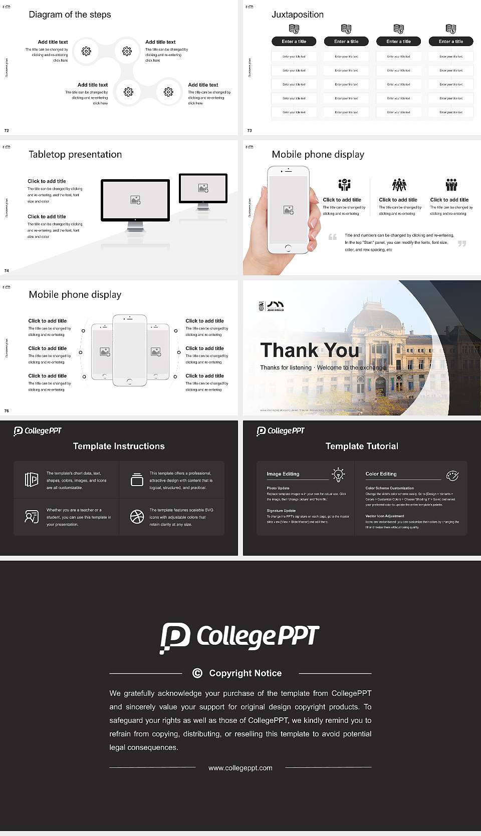 Jean Moulin University Lyon 3 Competition/Entrepreneurship Contest PPT Template16:9 ratio PPT effect preview image9