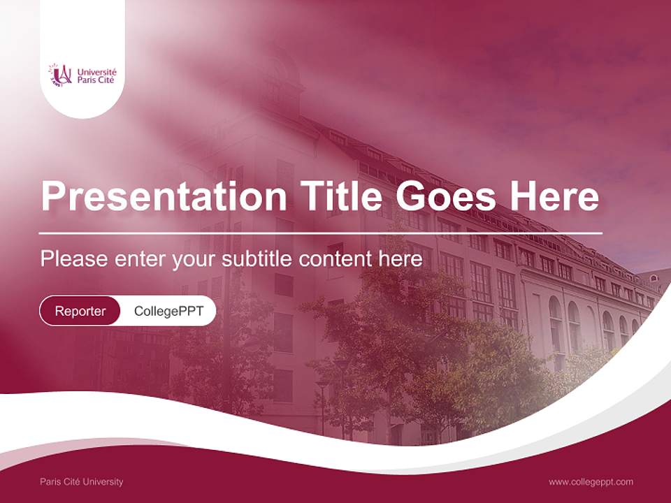 Paris Cité University Lecture Sharing and Networking Event PPT Template4:3 ratio PPT effect preview image4