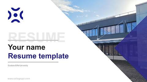 Gustave Eiffel University Resume PPT Template