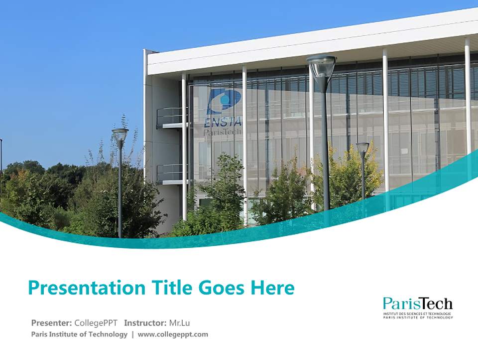 Paris Institute of Technology Course/Courseware Creation PPT Template4:3 ratio PPT effect preview image5