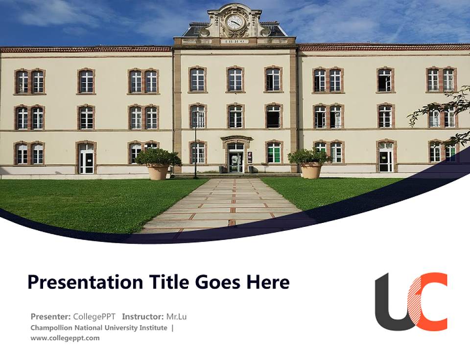 Champollion National University Institute Course/Courseware Creation PPT Template4:3 ratio PPT effect preview image5