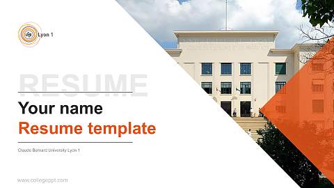 Claude Bernard University Lyon 1 Resume PPT Template