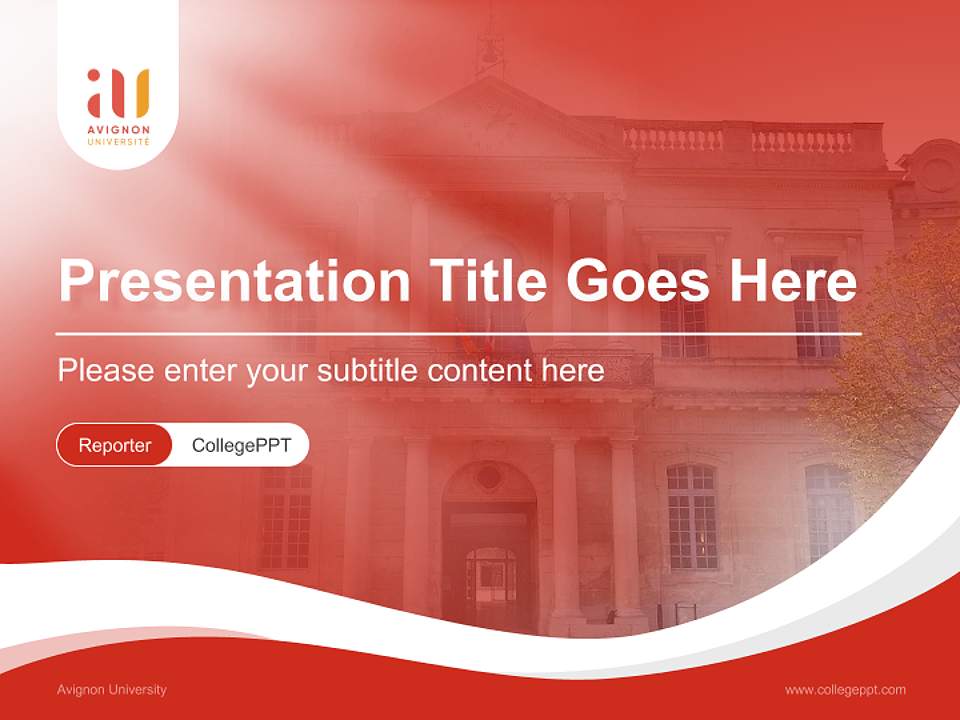 Avignon University Lecture Sharing and Networking Event PPT Template4:3 ratio PPT effect preview image4