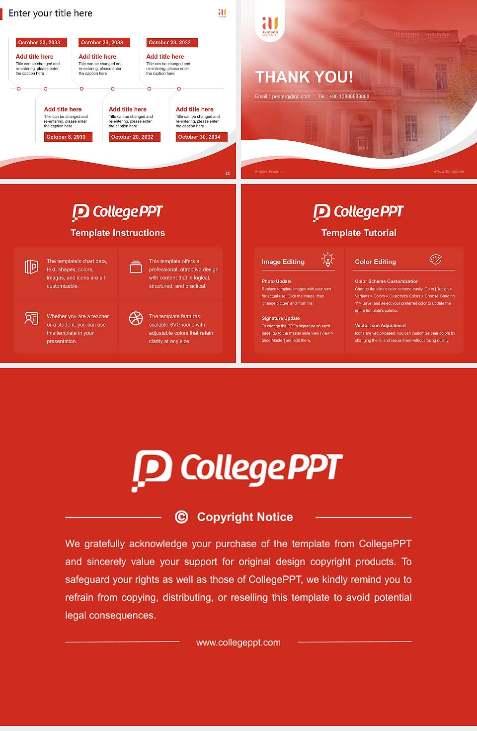 Avignon University Lecture Sharing and Networking Event PPT Template4:3 ratio PPT effect preview image4
