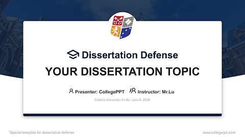 Catholic University of Lille Graduation Thesis Defense PPT Template