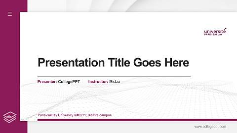 Paris-Saclay University – Bicêtre campus Thesis Proposal/Graduation Defense PPT Template