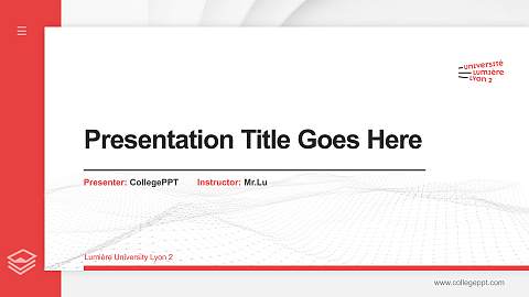 Lumière University Lyon 2 Thesis Proposal/Graduation Defense PPT Template