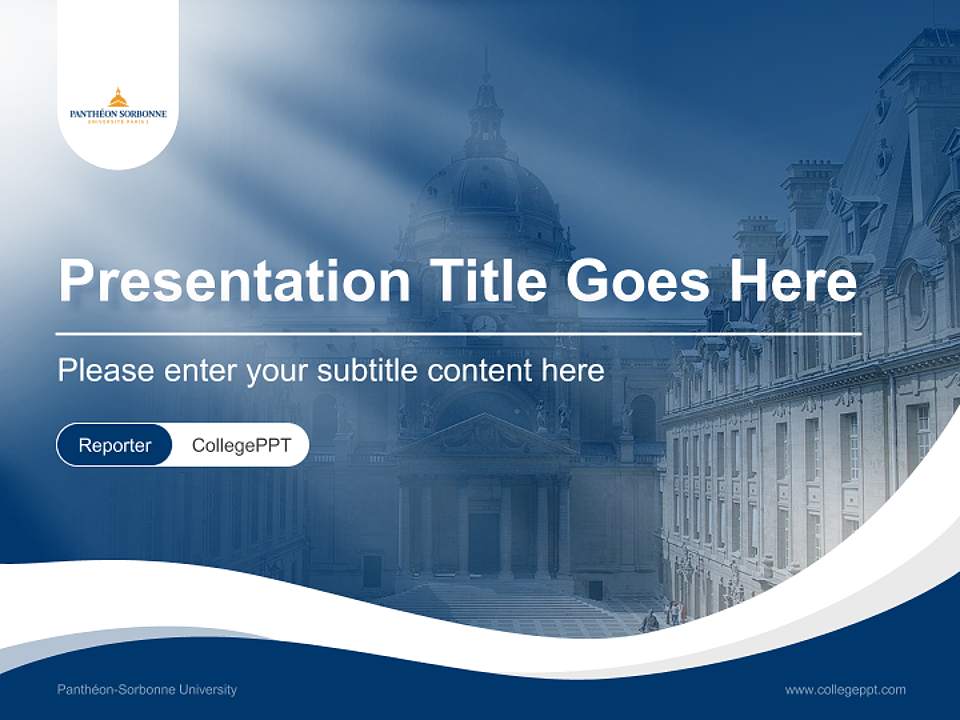 Panthéon-Sorbonne University Lecture Sharing and Networking Event PPT Template4:3 ratio PPT effect preview image4