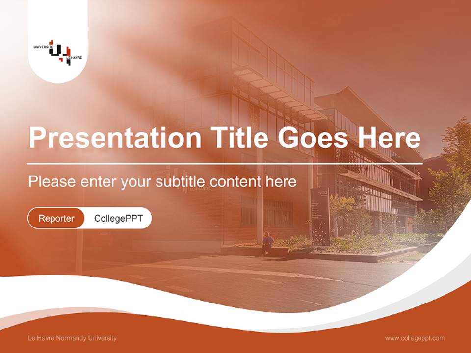 Le Havre Normandy University Lecture Sharing and Networking Event PPT Template4:3 ratio PPT effect preview image4