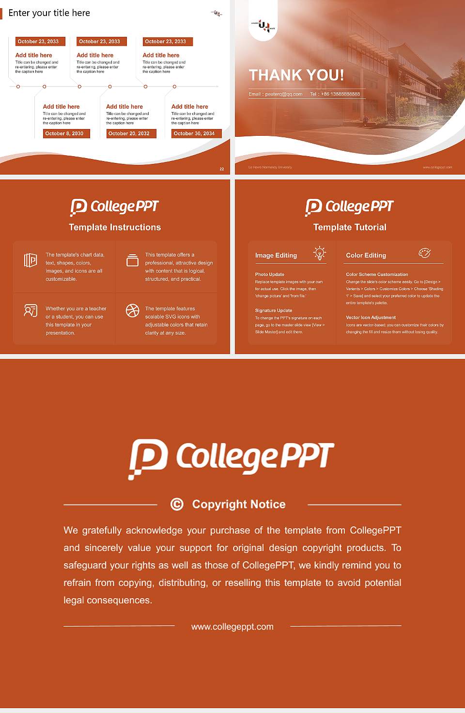 Le Havre Normandy University Lecture Sharing and Networking Event PPT Template4:3 ratio PPT effect preview image4