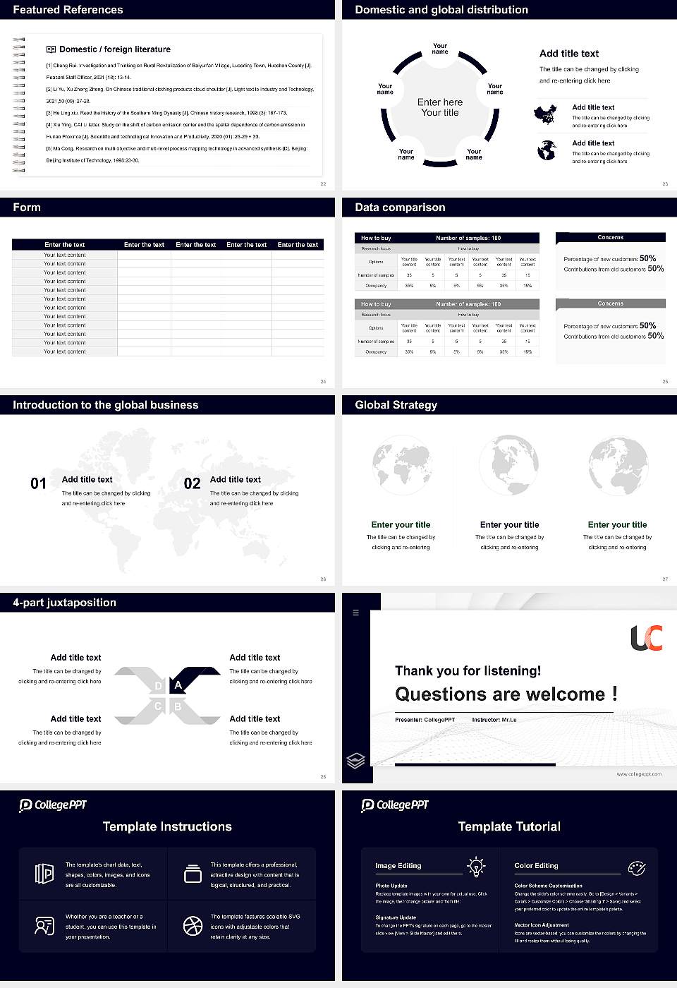 Champollion National University Institute Thesis Proposal/Graduation Defense PPT Template16:9 ratio PPT effect preview image4