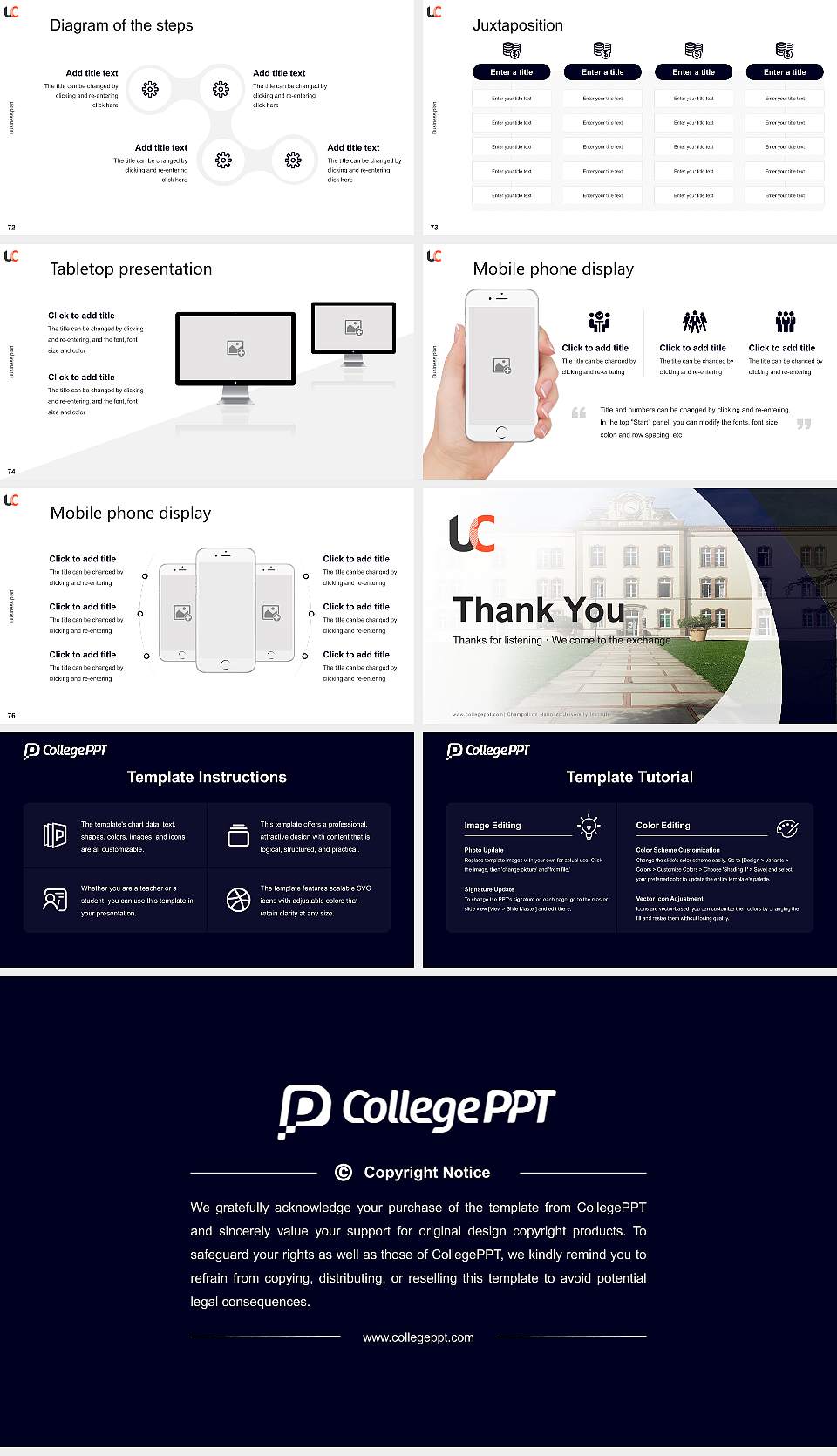 Champollion National University Institute Competition/Entrepreneurship Contest PPT Template16:9 ratio PPT effect preview image9