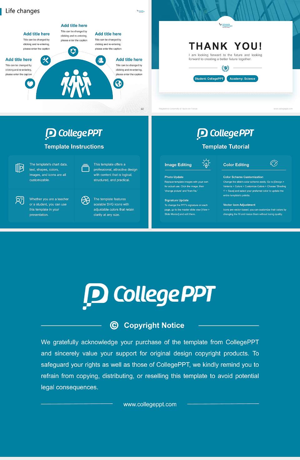 Polytechnic University of Hauts-de-France National Scholarship Defense PPT Template4:3 ratio PPT effect preview image4
