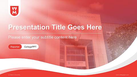 Le Mans University Lecture Sharing and Networking Event PPT Template