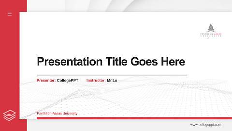 Panthéon-Assas University Thesis Proposal/Graduation Defense PPT Template