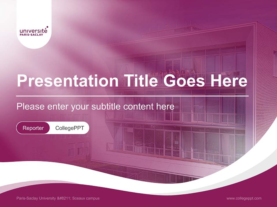 Paris-Saclay University – Sceaux campus Lecture Sharing and Networking Event PPT Template4:3 ratio PPT effect preview image4