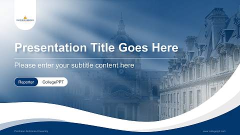 Panthéon-Sorbonne University Lecture Sharing and Networking Event PPT Template