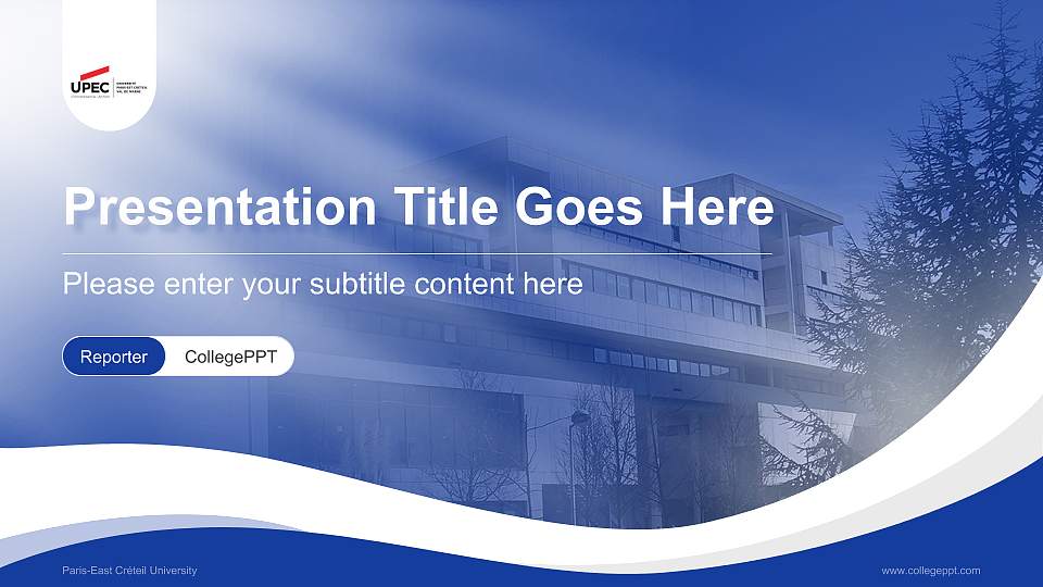 Paris-East Créteil University Lecture Sharing and Networking Event PPT Template16:9 ratio PPT effect preview image