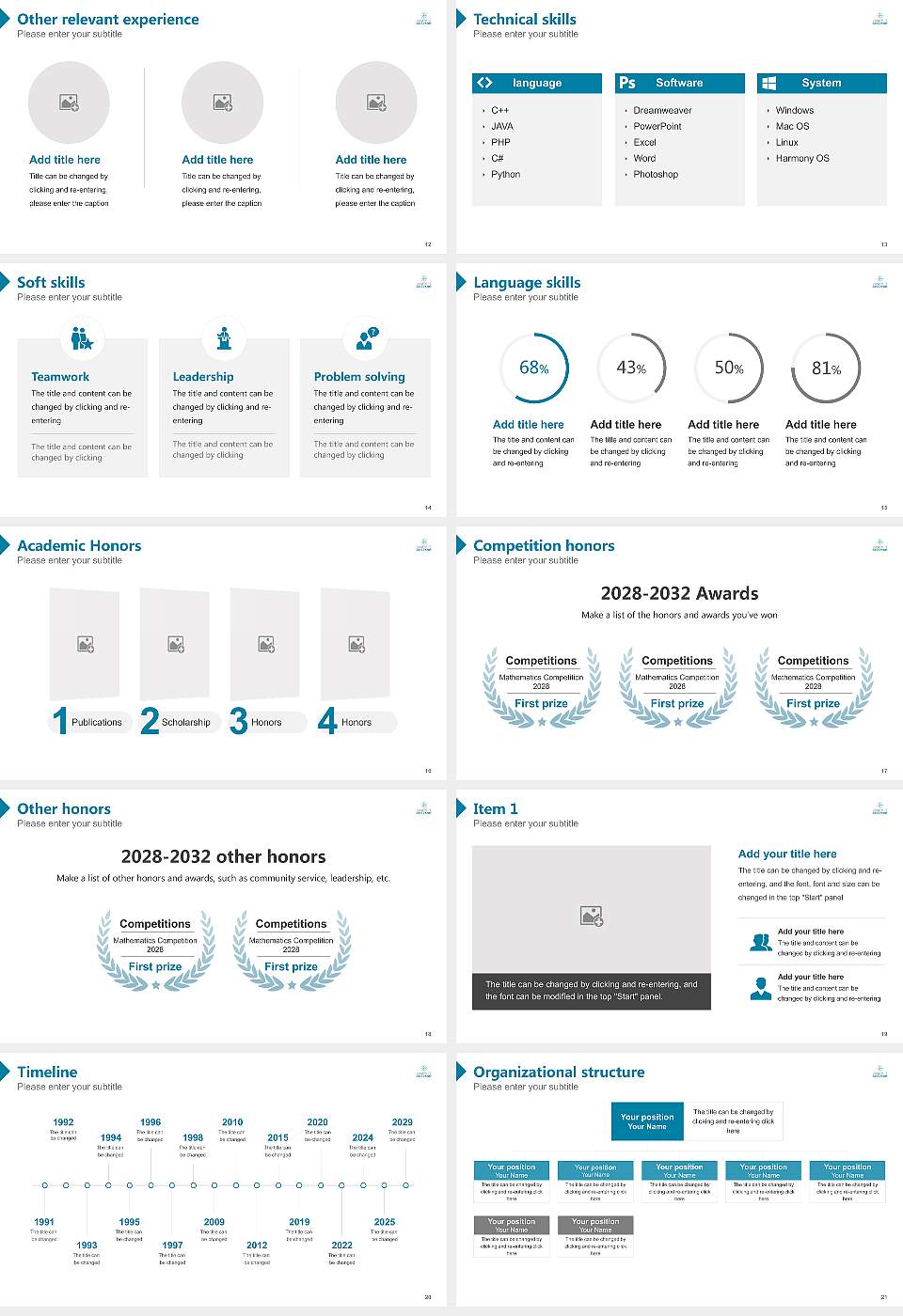 Côte d’Azur University Resume PPT Template16:9 ratio PPT effect preview image3