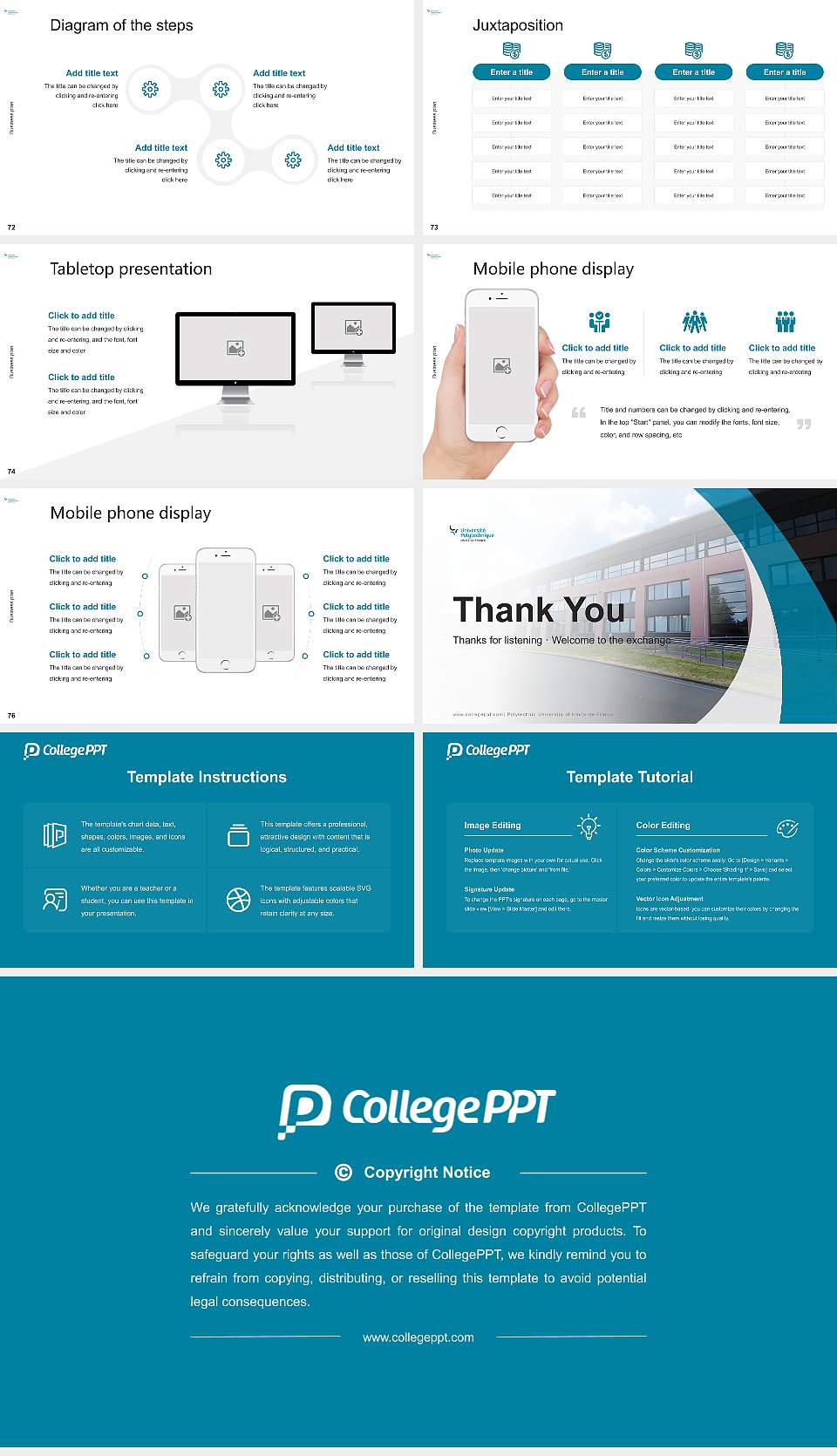 Polytechnic University of Hauts-de-France Competition/Entrepreneurship Contest PPT Template16:9 ratio PPT effect preview image9